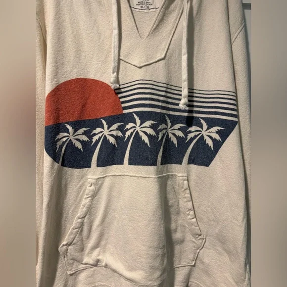 LUCKY BRAND Men’s Linen Blend Pullover Hoodie Size XL - Picture 3 of 6